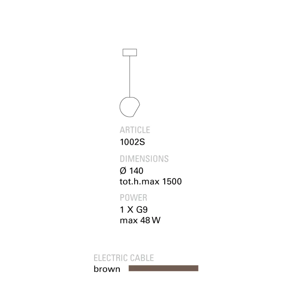 Terakotová závěsná lampa v moderním stylu Toscot Newton Viadurini