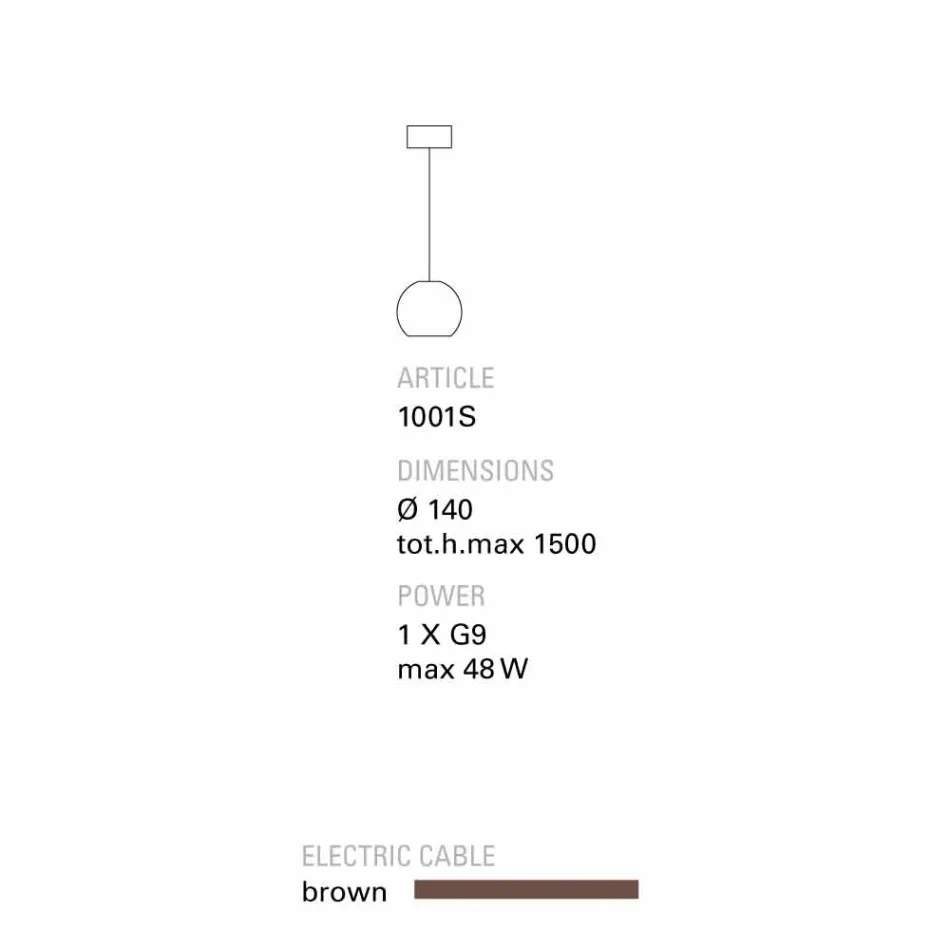 TOSCOT Newton Moderní závěsná lampa na ruční terakoty Viadurini