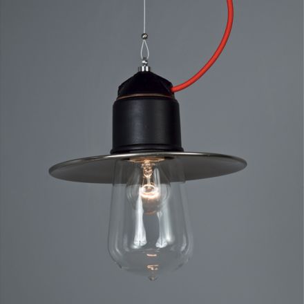 Terakotová závěsná lampa Toscot Novecento s rozetou Viadurini