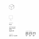 TOSCOT Smith nášivka LED Vnější terakota, ruční Viadurini