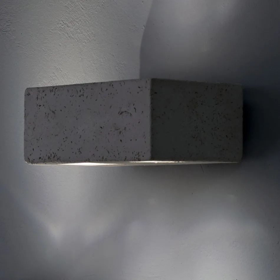 Zahradní nástěnné LED terakotové svítidlo Toscot Smith vyrobené v Toskánsku Viadurini