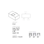 Zahradní nástěnné LED terakotové svítidlo Toscot Smith vyrobené v Toskánsku Viadurini