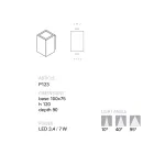 Ručně vyráběné terakotové LED zahradní nástěnné svítidlo Toscot Smith Viadurini