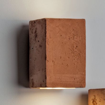 Ručně vyráběné terakotové LED zahradní nástěnné svítidlo Toscot Smith Viadurini