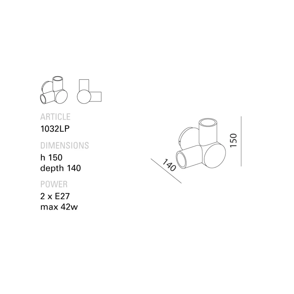 Keramické a kovové nástěnné svítidlo Toscot Traffic vyrobené v Toskánsku Viadurini