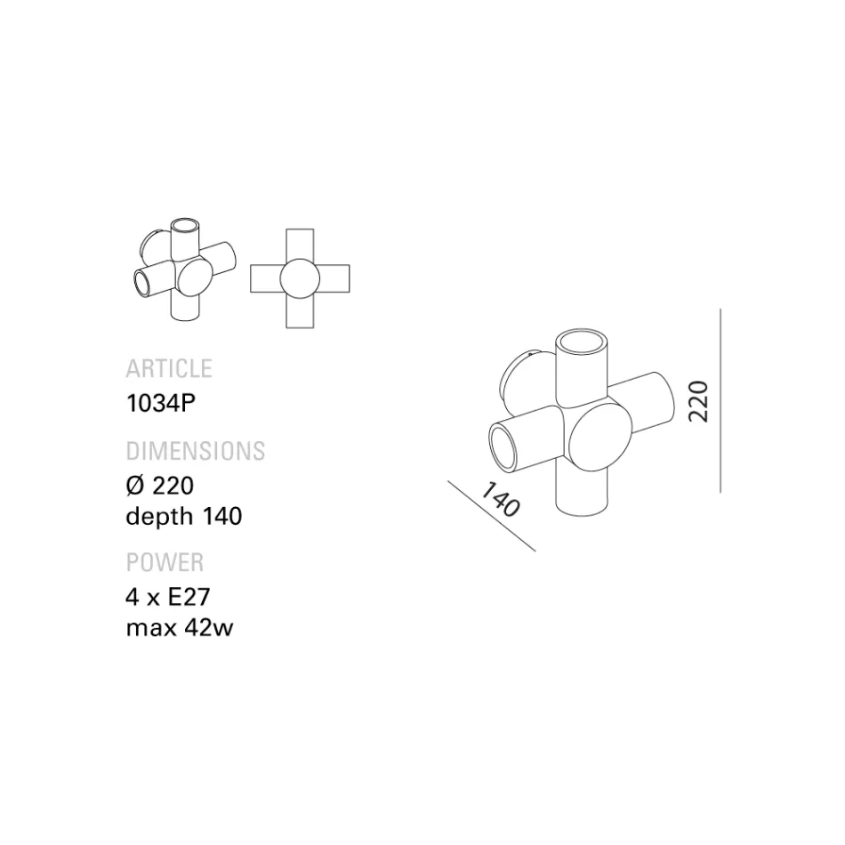 Nástěnné svítidlo Toscot Traffic v keramických různých povrchových úpravách vyrobené v Toskánsku Viadurini