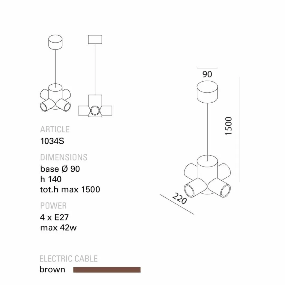 TOSCOT Traffic závěsná lampa keramiky vyrobené v Toskánsku Viadurini