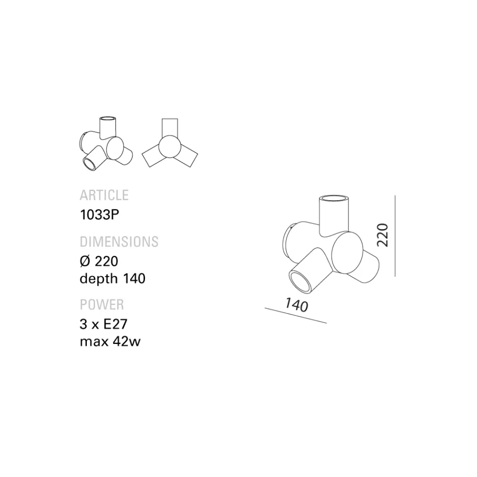 Nástěnné svítidlo Toscot Traffic z kovu a keramiky vyrobené v Toskánsku Viadurini