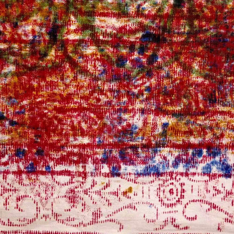 Ručně vyráběný bavlněný ubrus Ruční tisk z jednoho kusu - značky Viadurini