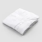 Bílý lněný ubrus s italským luxusním skládaným okrajem - Tippel Viadurini