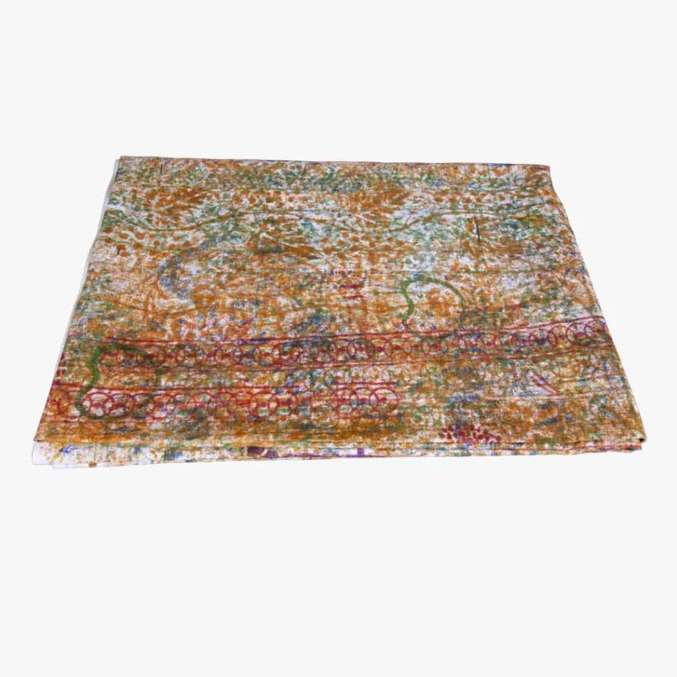 Ubrus italského umění s ručně vyráběným unikátním kouskem z bavlny Viadurini