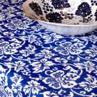 100% italský ruční lněný ubrus s jednodílným potiskem - značky Viadurini