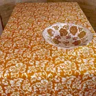 100% italský ruční lněný ubrus s jednodílným potiskem - značky Viadurini