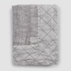 Antracitový plátěný ubrus a hranice s geometrickým dekorem, ručně vyráběné - Dippel Viadurini