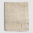 Obdélníkový lněný ubrus s knoflíkovými dírkami a 10 knoflíky, luxusní - středomořská Viadurini