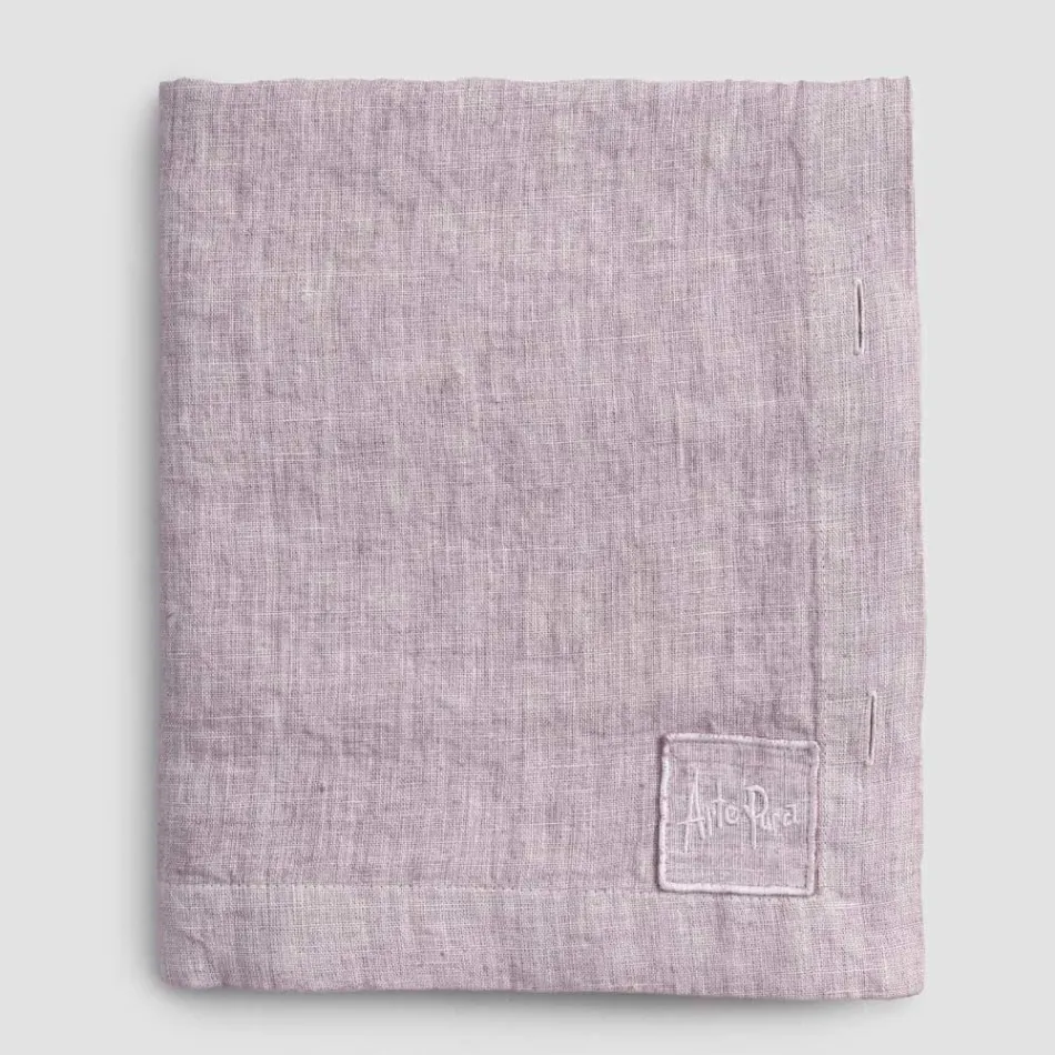 Obdélníkový lněný ubrus s knoflíkovými dírkami a 10 knoflíky, luxusní - středomořská Viadurini