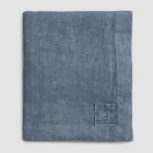 Obdélníkový lněný ubrus s knoflíkovými dírkami a 10 knoflíky, luxusní - středomořská Viadurini