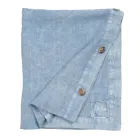 Obdélníkový lněný ubrus s knoflíkovými dírkami a 10 knoflíky, luxusní - středomořská Viadurini