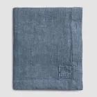 Obdélníkový lněný ubrus s knoflíkovými dírkami a 12 luxusními knoflíky - Středomoří Viadurini