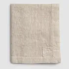 Obdélníkový lněný ubrus s knoflíkovými dírkami a 12 luxusními knoflíky - Středomoří Viadurini