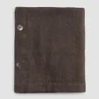 Obdélníkový lněný ubrus s knoflíkovými dírkami a 12 luxusními knoflíky - Středomoří Viadurini