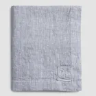 Obdélníkový lněný ubrus s knoflíkovými dírkami a 12 luxusními knoflíky - Středomoří Viadurini