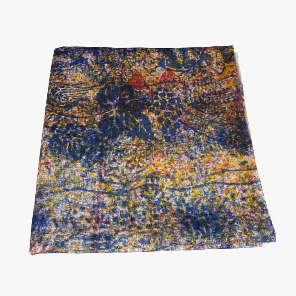 Vysoce kvalitní italský ručně ubrus s ručně tištěnou bavlnou Viadurini