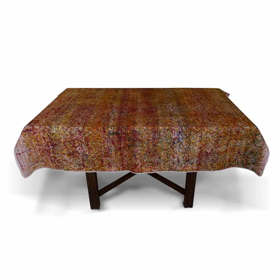 Vysoce kvalitní italský řemeslný ubrus v ručně tištěné bavlně - ochranné známky Viadurini