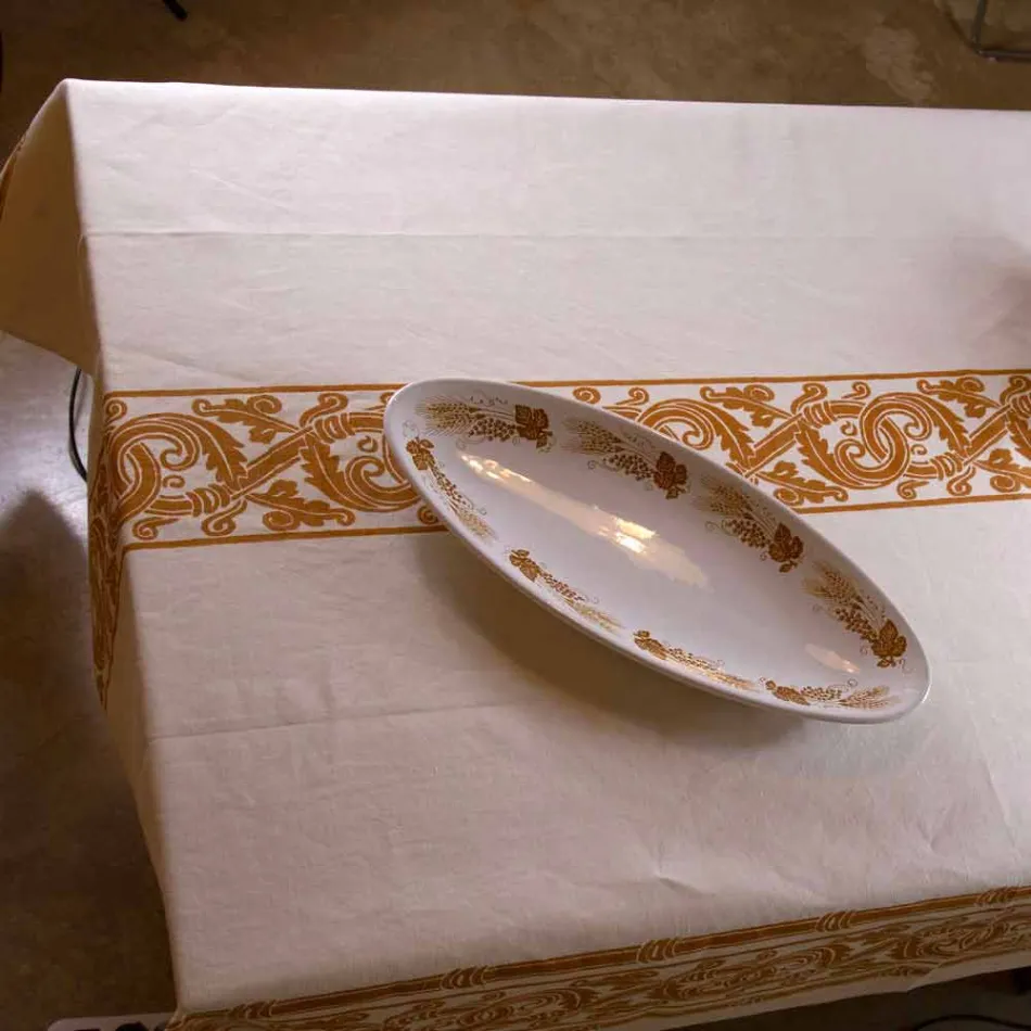 Vysoce řemeslné italské tištěné bavlněné a lněné ubrusy - značky Viadurini