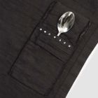 Prostírání a držáky na příbory s krystaly z černého prádla, 2 kusy - Nabuko Viadurini