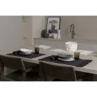 Lněné ubrousky s černými nebo máslovými krystaly, 6 kusů italský luxus - Prezio Viadurini