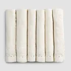 Lněné ubrousky s černými nebo máslovými krystaly, 6 kusů italský luxus - Prezio Viadurini