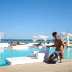 Trona plovoucí křeslo bílý design made in Italy Viadurini