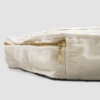 Velká lněná a bavlněná kosmetická taška s krajkou Farnese a zipem, 2 povrchové úpravy - Mike Viadurini