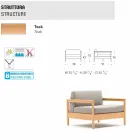 Varaschin Bali moderní venkovní křeslo z čalouněné látky Viadurini