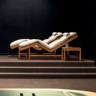 Varaschin Barcode současná zahradní postel / vnitřní teak Viadurini