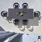 Varaschin Clever židle moderního designu zahrady, 6 ks Viadurini