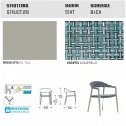 Varaschin Clever židle moderního designu zahrady, 6 ks Viadurini