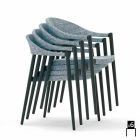 Varaschin Clever židle moderního designu zahrady, 6 ks Viadurini