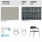 Varaschin Clever židle moderního designu zahrady, 6 ks Viadurini