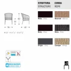 Varaschin Cricket židle s ručně tkaný vnější, 2 ks Viadurini