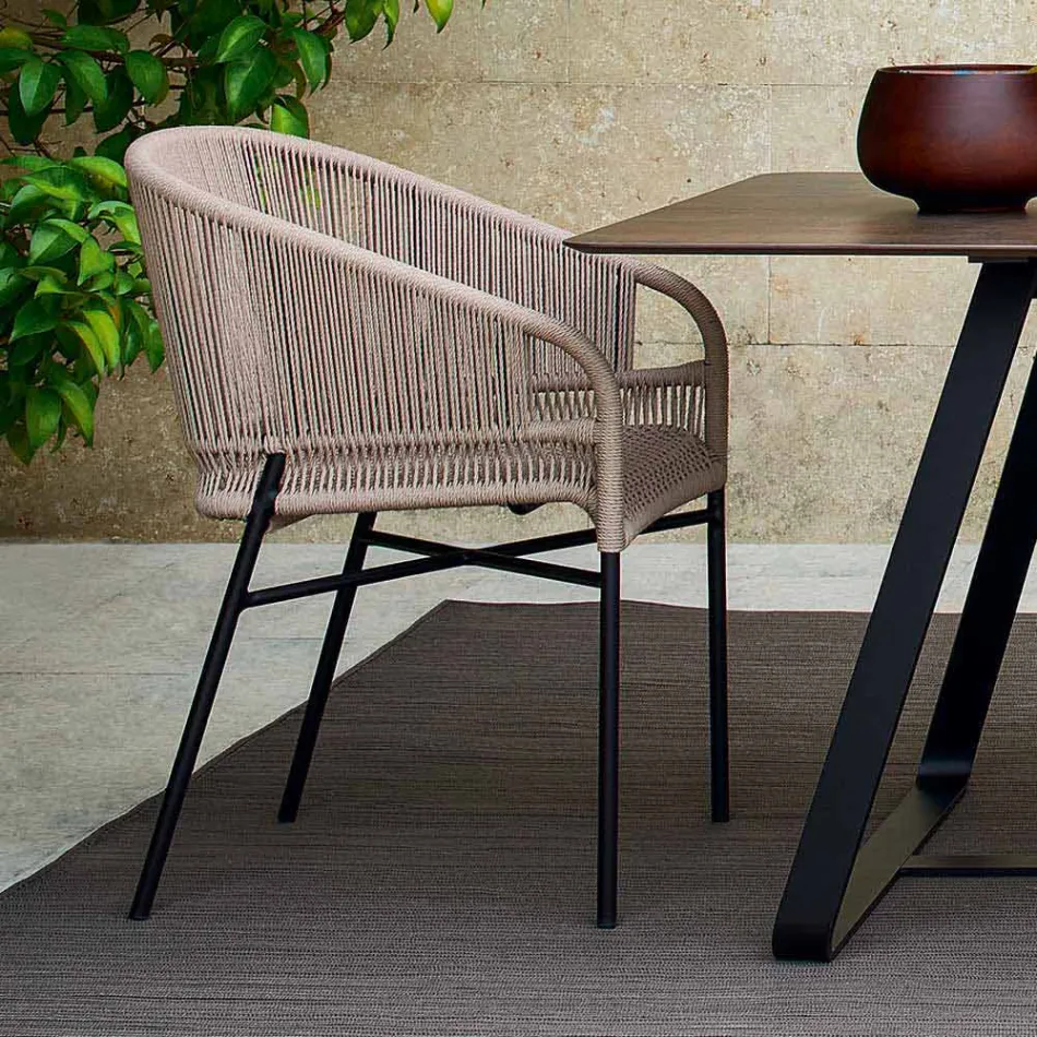 Varaschin Cricket židle s ručně tkaný vnější, 2 ks Viadurini