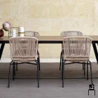 Varaschin Cricket venkovní židle moderní tkaná ručně, 2 ks Viadurini