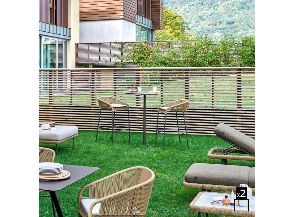 Varaschin Cricket stolička top moderní projektování zahrady, 2 kusy Viadurini