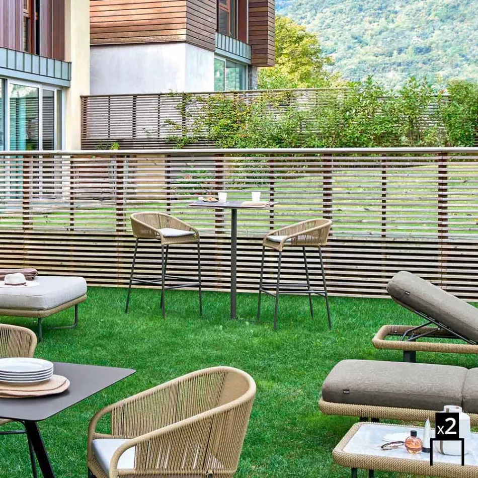 Varaschin Cricket stolička top moderní projektování zahrady, 2 kusy Viadurini