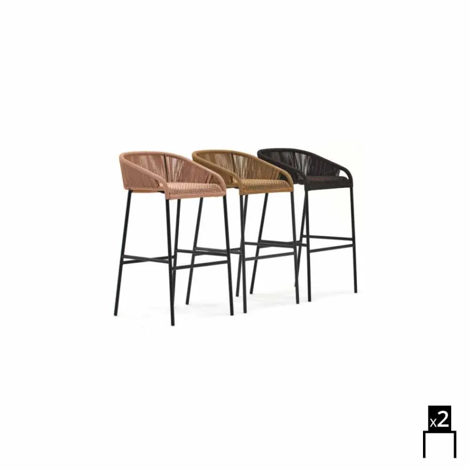 Varaschin Cricket stolička top moderní projektování zahrady, 2 kusy Viadurini