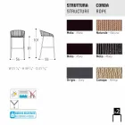 Varaschin Cricket stolička top moderní projektování zahrady, 2 kusy Viadurini