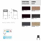 Varaschin Cricket stolička moderní zahradní hliník, 2 ks Viadurini