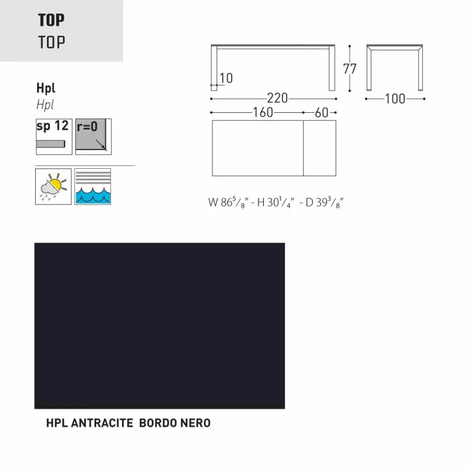 Varaschin Dolmen zahradní stůl rozšiřitelný až na 380 cm Viadurini
