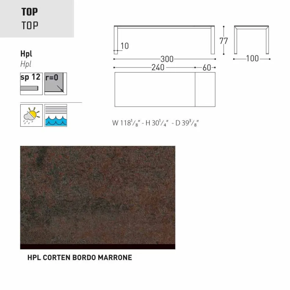 Varaschin Dolmen zahradní stůl rozšiřitelný až na 380 cm Viadurini